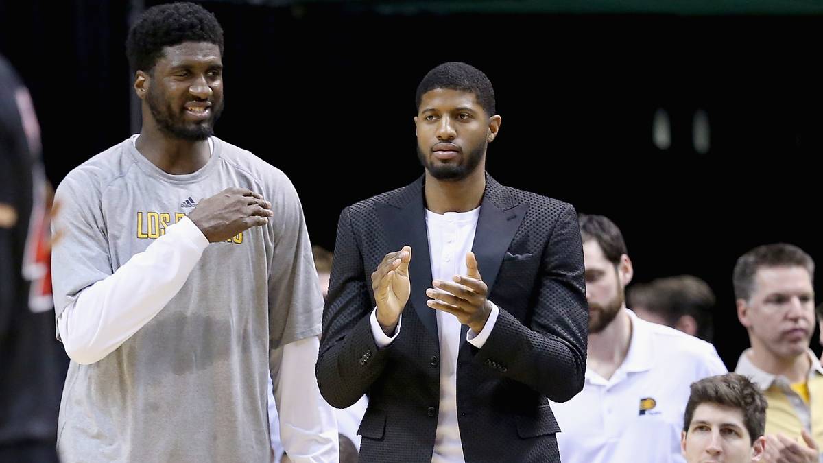 Paul George kämpft nach seinem Horror-Beinbruch ums Comeback bei den Indiana Pacers. Vielleicht will er mit seiner Hose in Tarnfarbe sein Team gegen die Chicago Bulls zu mehr Kampfgeist motivieren