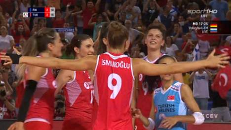 Die Türkei gewinnt bei der Volleyball-EM 2019 gegen Finnland