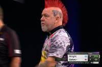 Peter Wright verliert sein zweites Gruppenspiel gegen Leonard Gates im Decider mit 4:5 und steht beim Grand Slam of Darts kurz vor dem Aus.