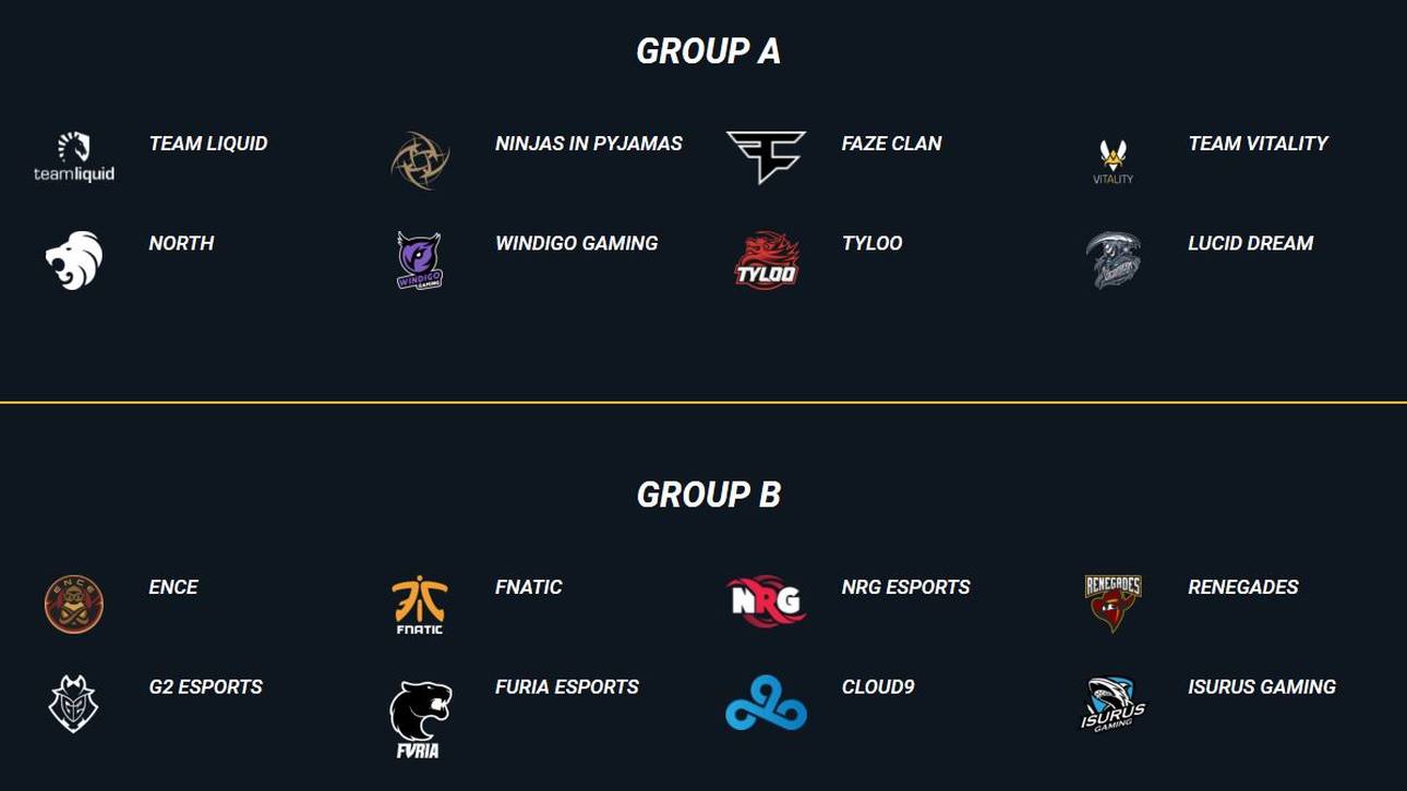 Das sind die Gruppen der DreamHack Masters Dallas 2019