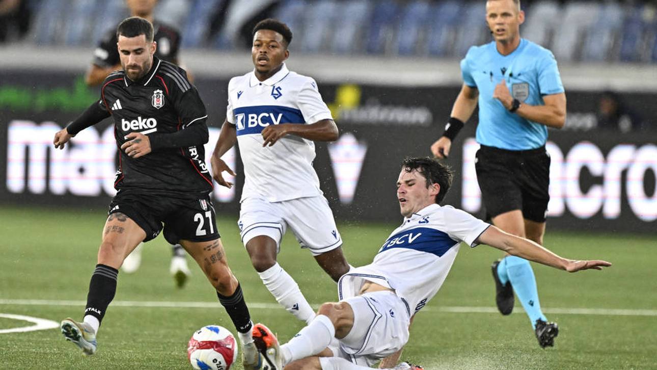 Das Hinspiel zwischen Besiktas (schwarz) und Lausanne endete 1:1