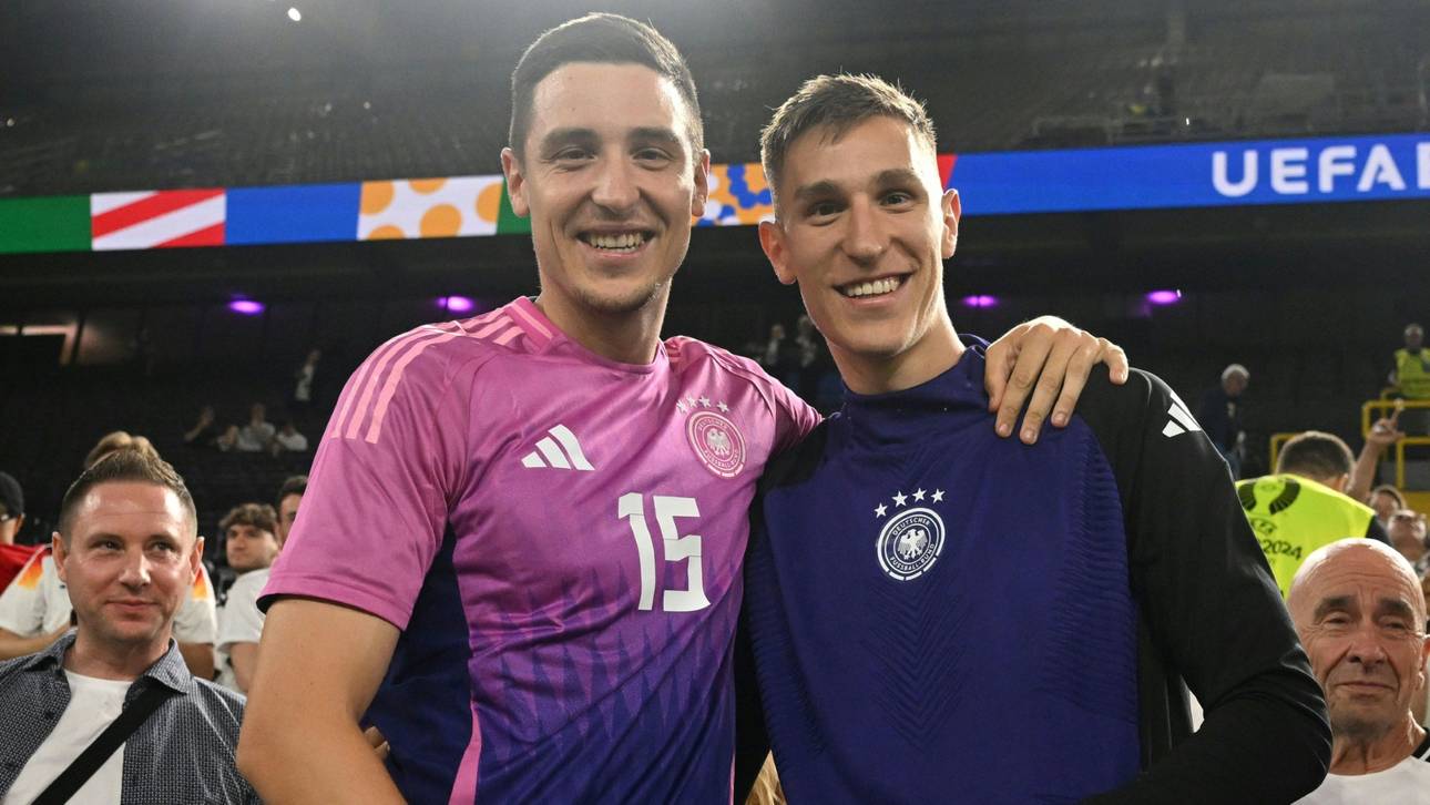Bei der EM war Bruder Keven(l.) Nico Schlotterbecks größter Fan