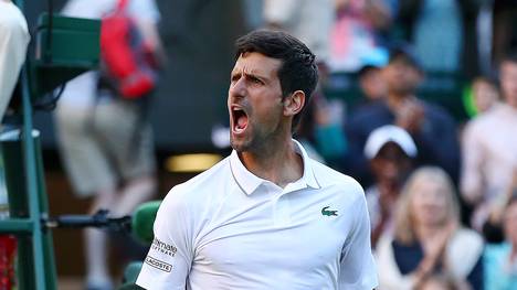 Novak Djokovic jubelt an Tag 3 bei Wimbledon 2019