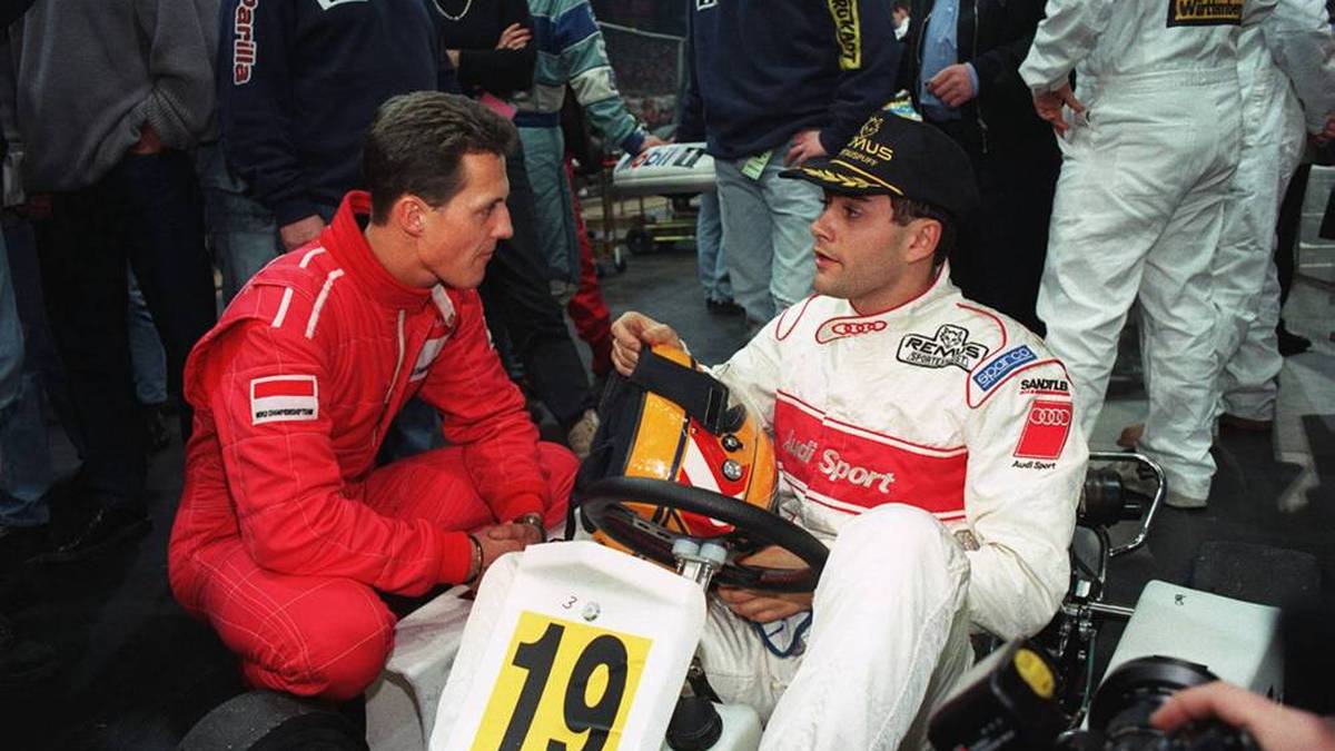 Michael Schumacher (l.) und Karl Wendlinger fuhren gemeinsam für das Mercedes-Juniorteam
