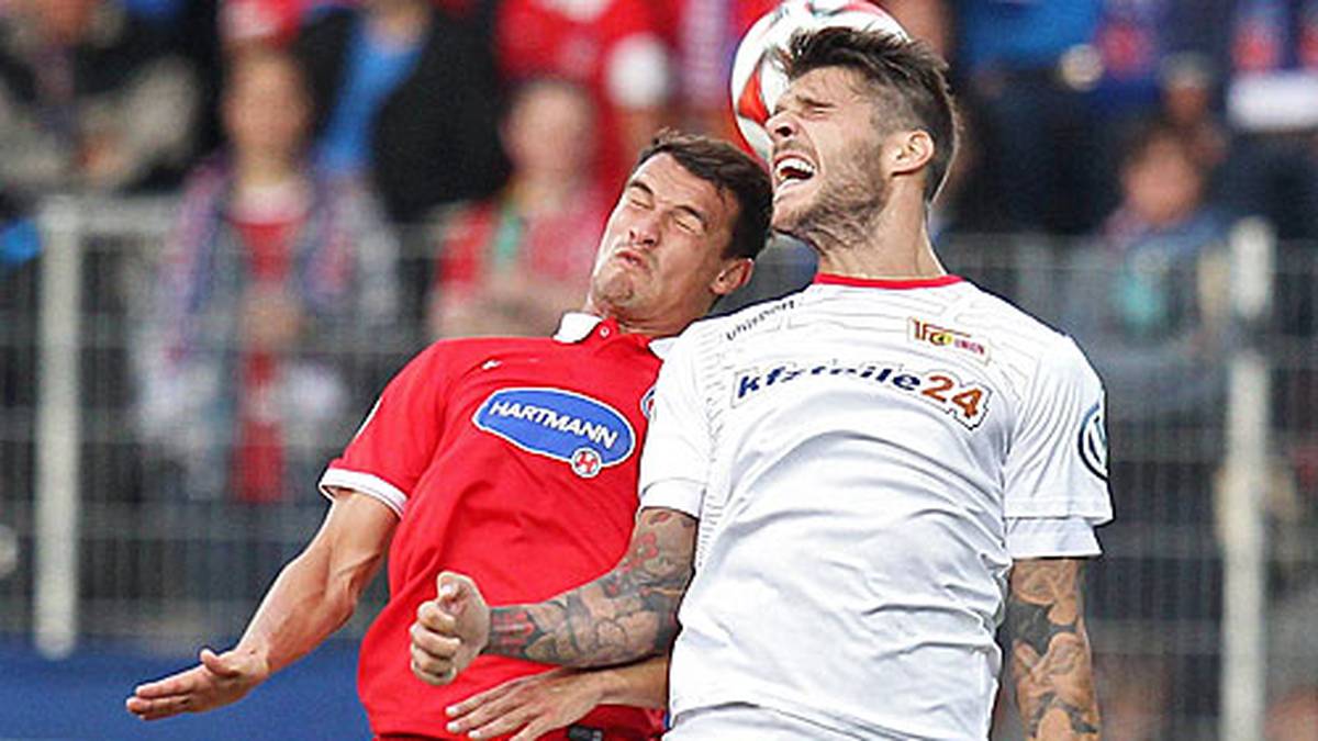 MONTAGSSPIELE: Ein Duell auf Augenhöhe liefern sich der 1. FC Heidenheim und Union Berlin. Es ist das einzige Zweitliga-Duell der ersten Runde