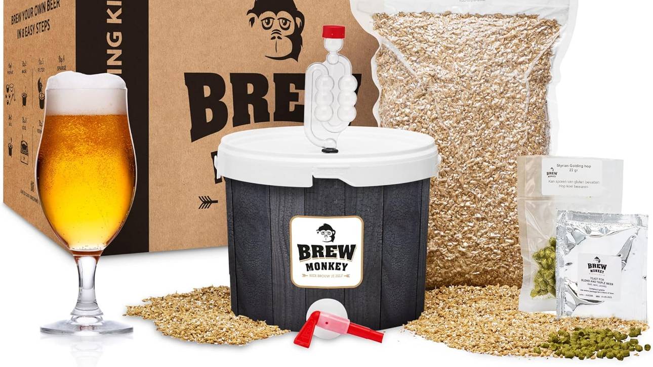 Brew Monkey® Bierbrauset Helles: Brauen Sie Ihr eigenes Bier – Das ultimative Geschenk für Bierliebhaber!