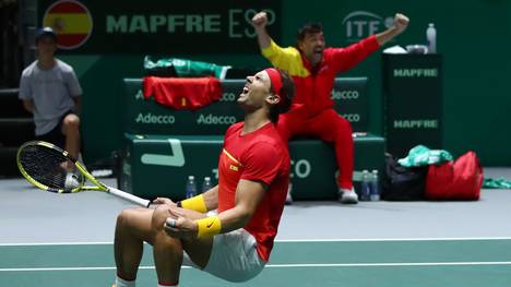 Rafael Nadal jubelt nach dem Finaleinzug