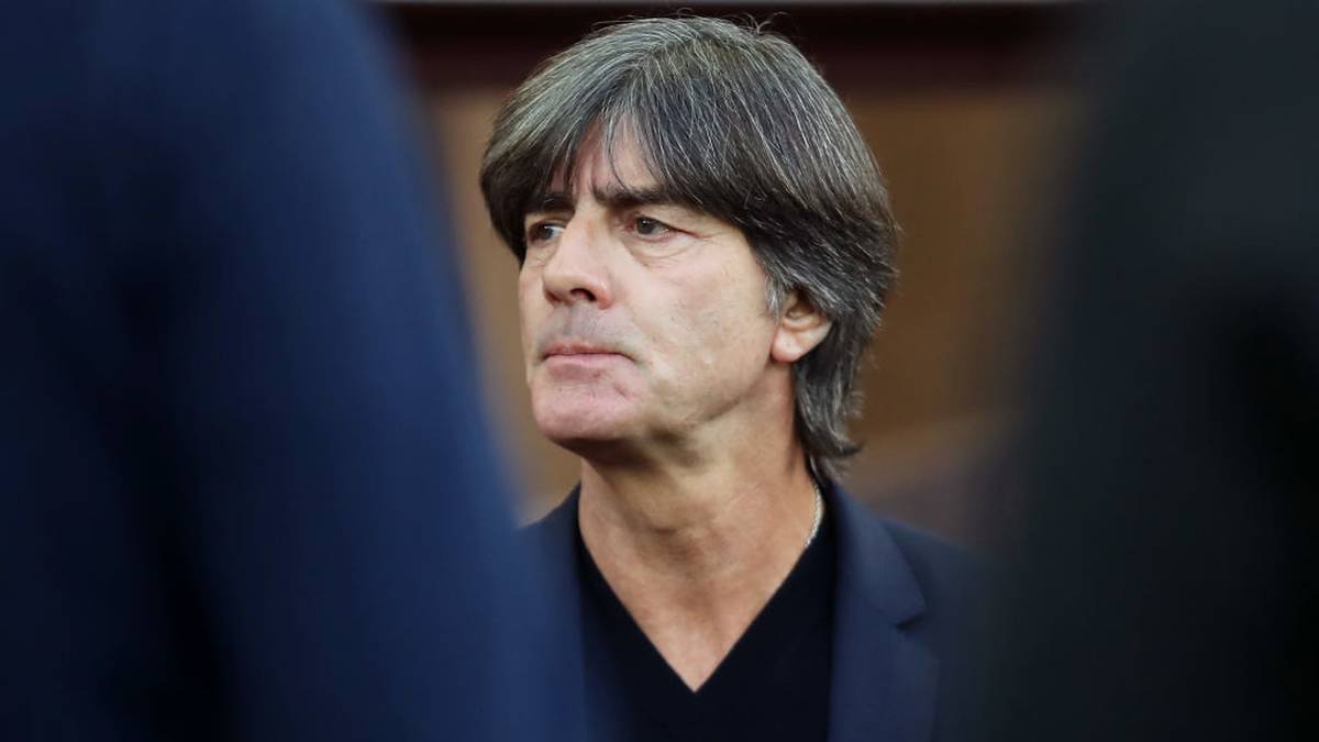 BELFAST, NORTHERN IRELAND - SEPTEMBER 09: Joachim Low, Manager of Germany looks on prior to the UEFA Euro 2020 qualifier match between Northern Ireland and Germany at Windsor Park on September 09, 2019 in Belfast, Northern Ireland. (Photo by Alex Grimm/Bongarts/Getty Images)