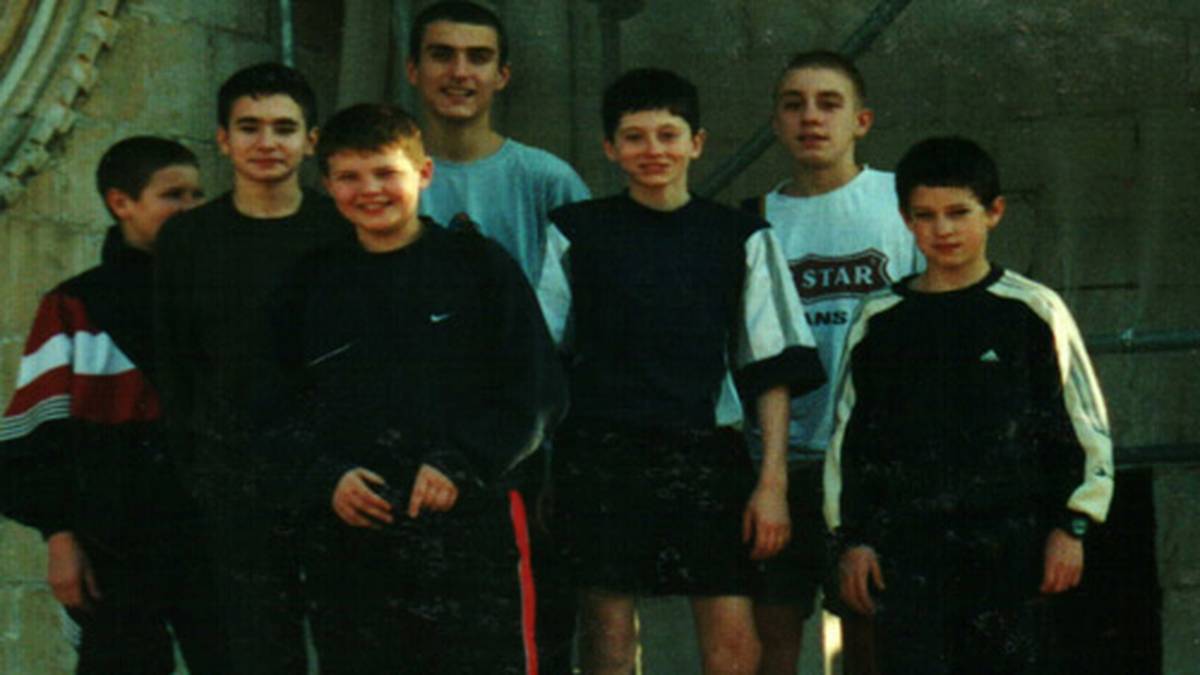 Mit seinen Teamkameraden im Urlaub