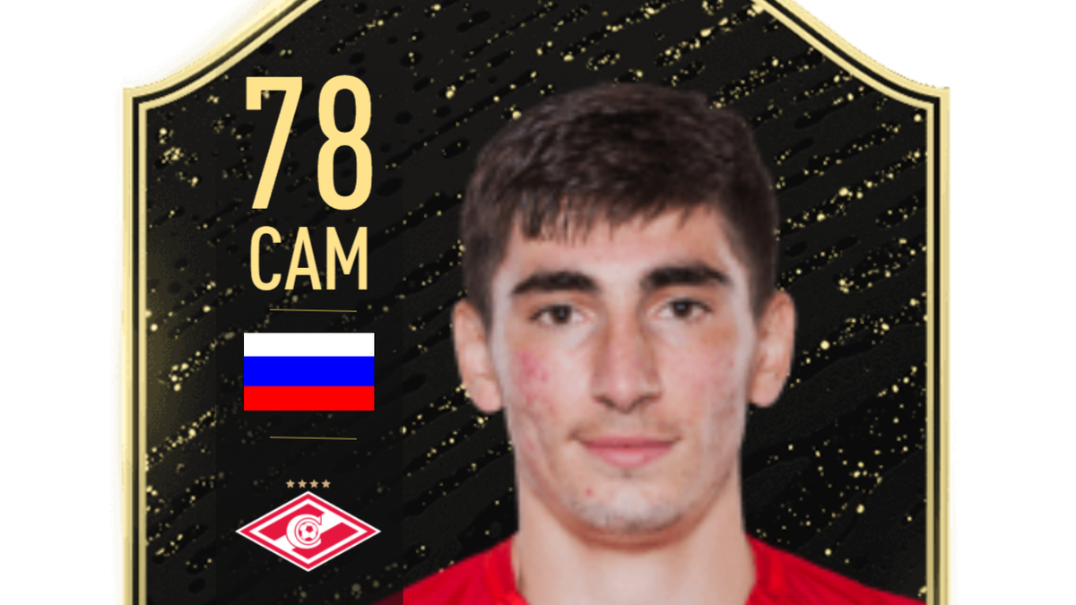 Zelimkhan Bakaev (Spartak Moskau), Zentrales Offensives Mittelfeld: 78 (+7); Basis-Karte Silber Non Rare: 71