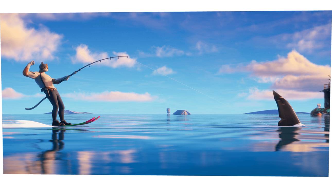 Schnapp' dir einen Hai und gleite über das Wasser!
