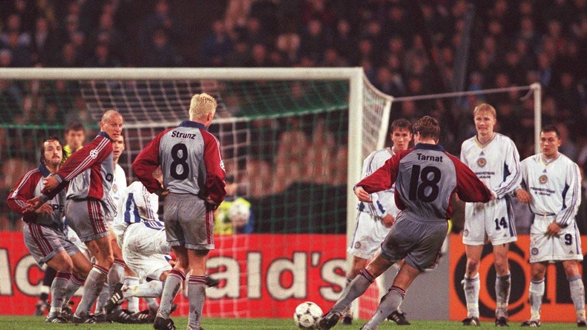 1998/99: Die Bayern trafen im Halbfinale der Champions League auf Dynamo Kiew. In der ukrainischen Hauptstadt gelang den Bayern ein 3:3 - trotz eines 0:2-Rückstandes. Michael Tarnat erzielte den 1:2 Anschlusstreffer