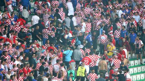 Die kroatischen Fans benahmen sich gegen Tschechien daneben