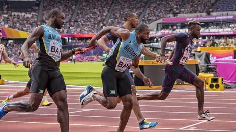 Bahamas-Sprintstar und Olympia-Teilnehmer Shavez Hart (Mitte) wurde Opfer eines Mordes 