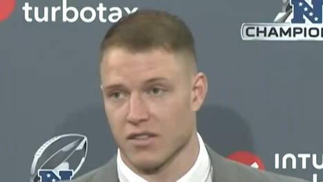 Nach dem Super-Bowl-Einzug der San Francisco 49ers adelt Superstar Christian McCaffrey seinen Quarterback Brock Purdy.