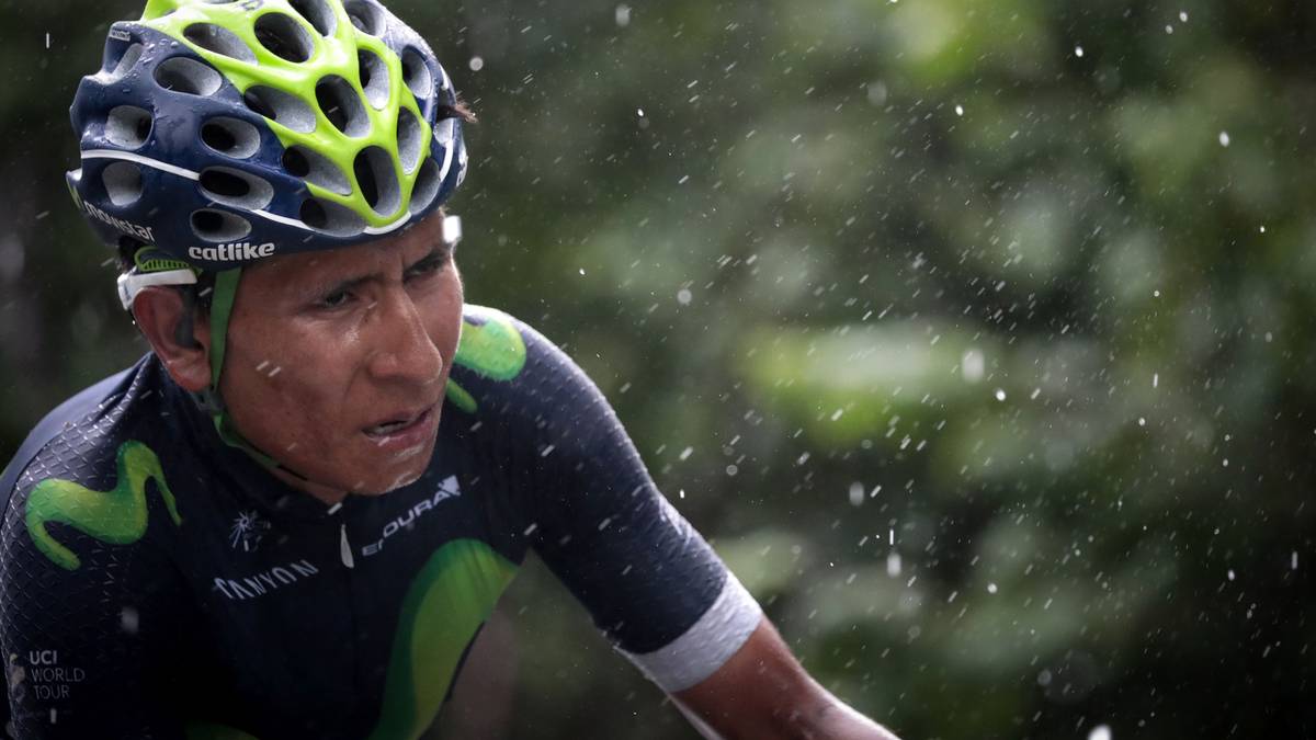 Der Kolumbianer Nairo Quintana hat mit den widrigen Bedingungen zu kämpfen