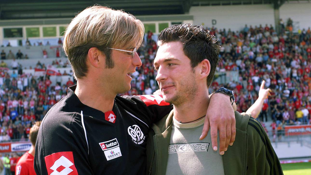 Sandro Schwarz (r.) war bei Mainz 05 erst, Teamkollege dann Schützling von Jürgen Klopp