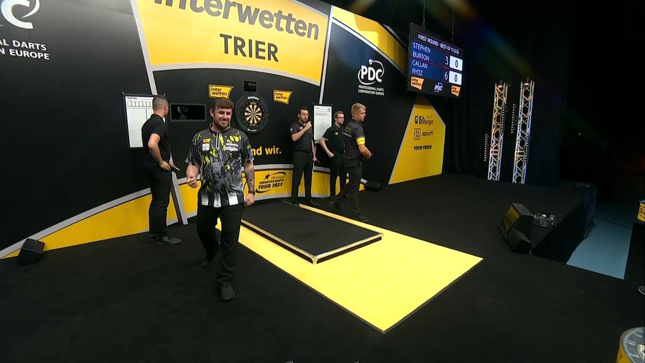 European Darts: Callan Rydz marschiert Blitzschnell in die nächste Runde