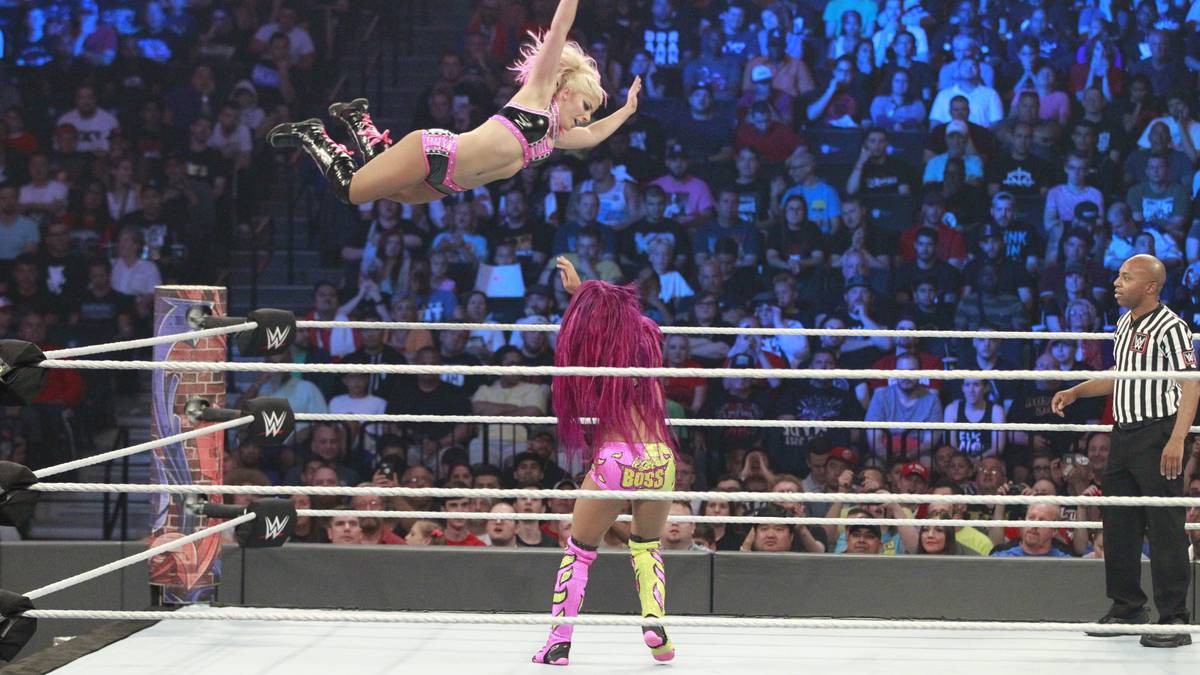 Sie muss dazu an der agilen Championess Alexa Bliss vorbei