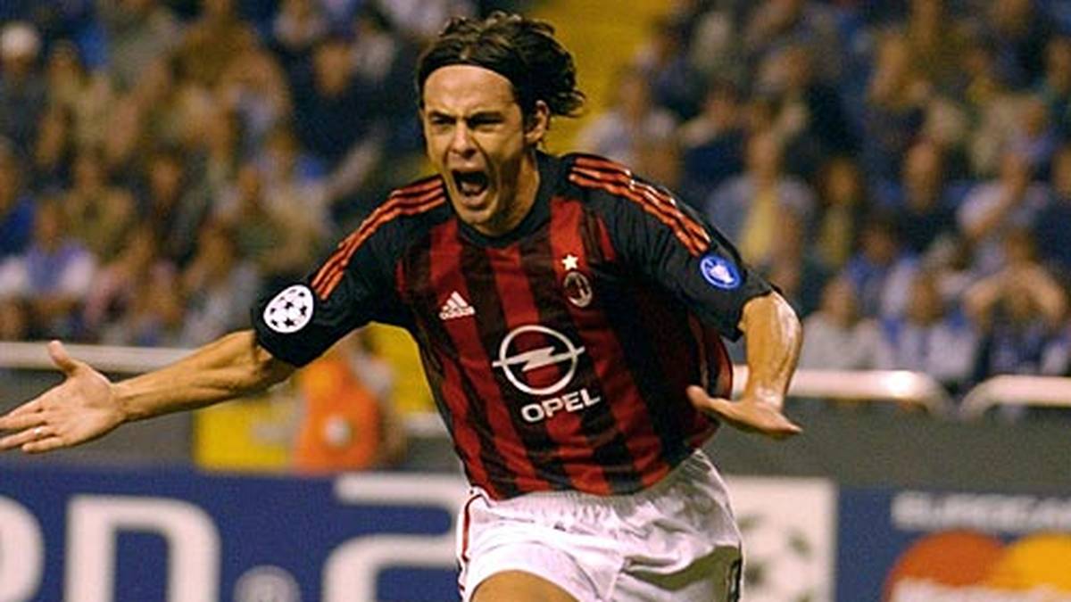 12. PLATZ - FILIPPO INZAGHI: 46 Tore für Juventus und den AC Milan