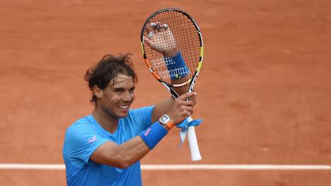 Rafael Nadal freut sich über seinen Auftaktsieg bei den French Open