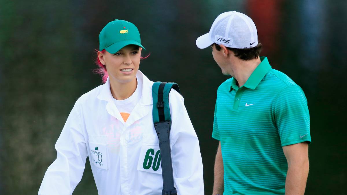 2013 ging auch schon einmal Tennisstar Caroline Wozniacki für ihren Ex-Verlobten Rory McIllroy als Caddie mit auf die Runde
