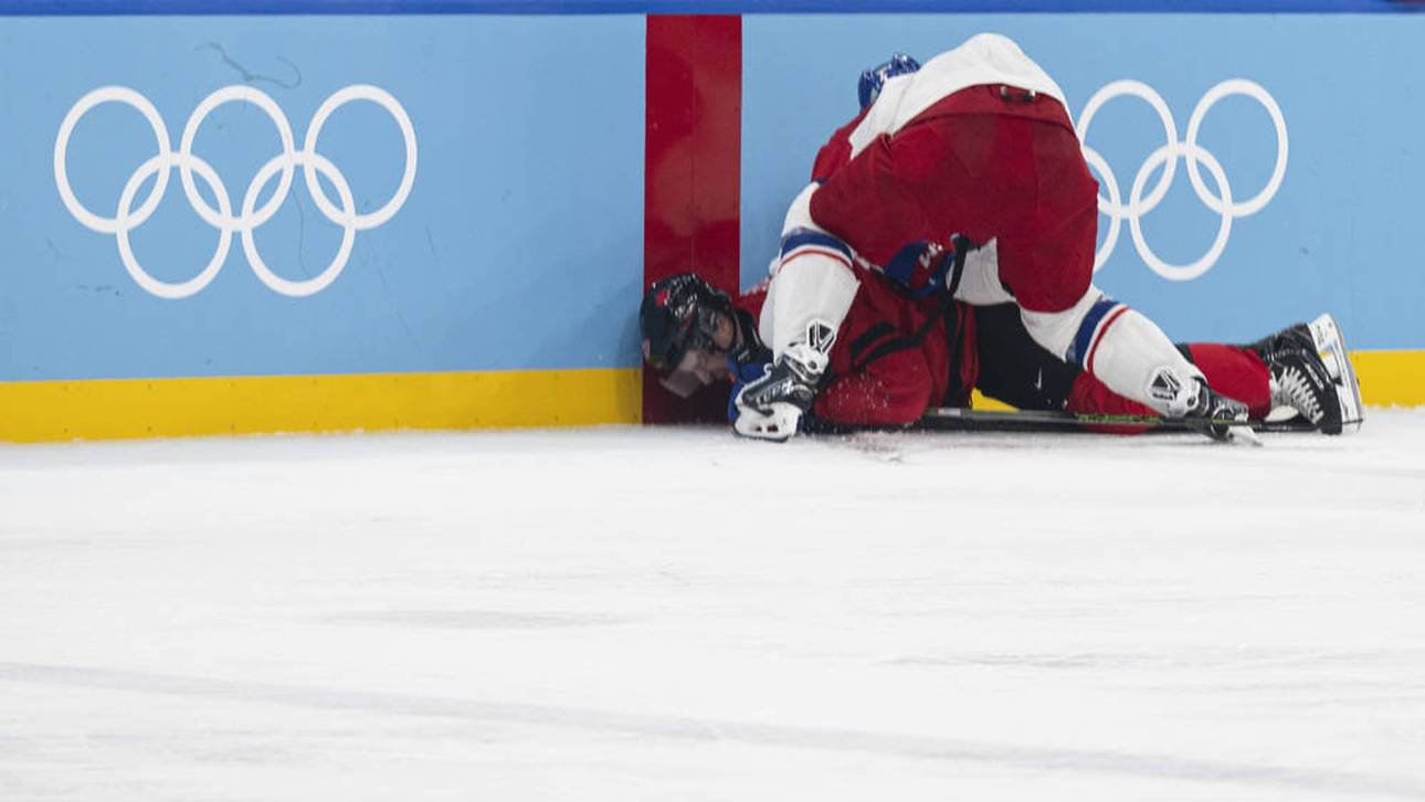 Radko Gudas streckt Sidney Crosby bei Olympia nieder