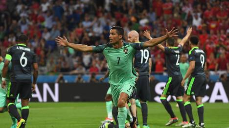 Cristiano Ronaldo erzielte gegen Portugal sein neuntes EM-Tor