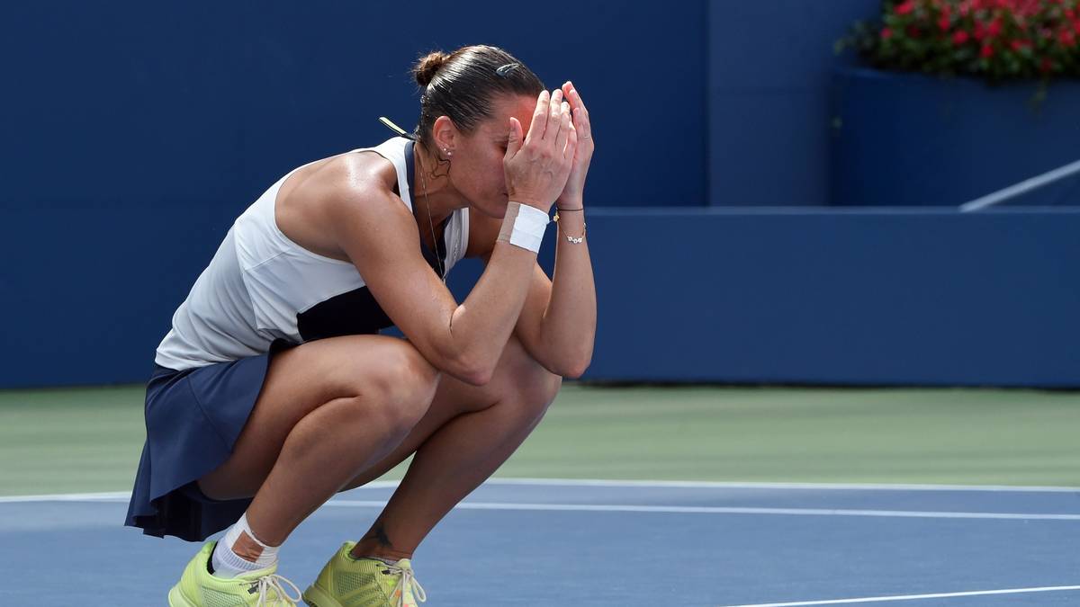 Es ist vollbracht: Die Italienerin triumphiert...