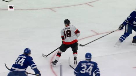 Tim Stützle sorgt mit einem traumhaften Solo-Tor bei der 5:7-Niederlage seiner Ottawa Senators gegen die Toronto Maple Leafs für Aufsehen.
