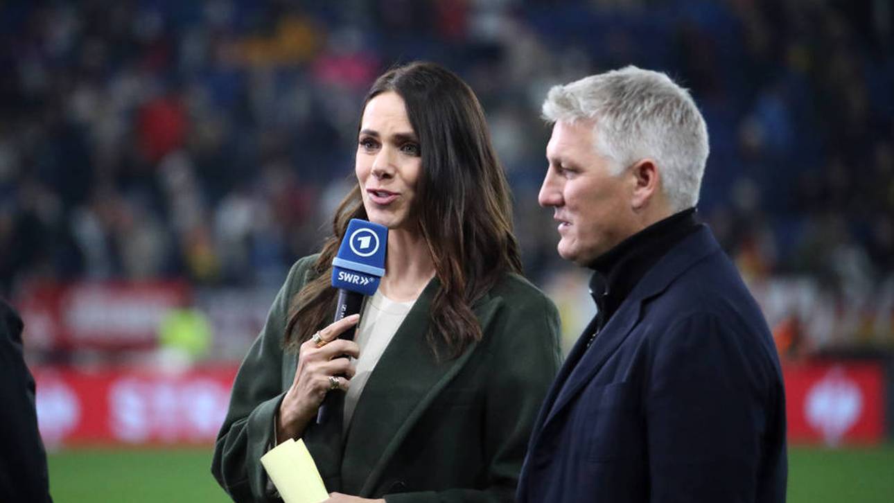 Bastian Schweinsteiger (r.) neben Esther Sedlaczek