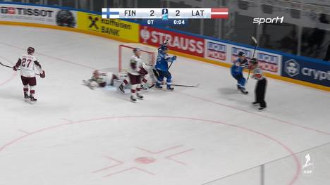 Finnland holt bei der Eishockey-WM den nächsten Sieg. Gegen Lettland gelingt der Triumph vier Sekunden vor Ende der Overtime.
