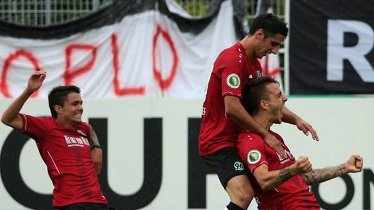 Doch am Ende jubelt Hannover trotzdem und gewinnt beim Regionalligisten 3:1