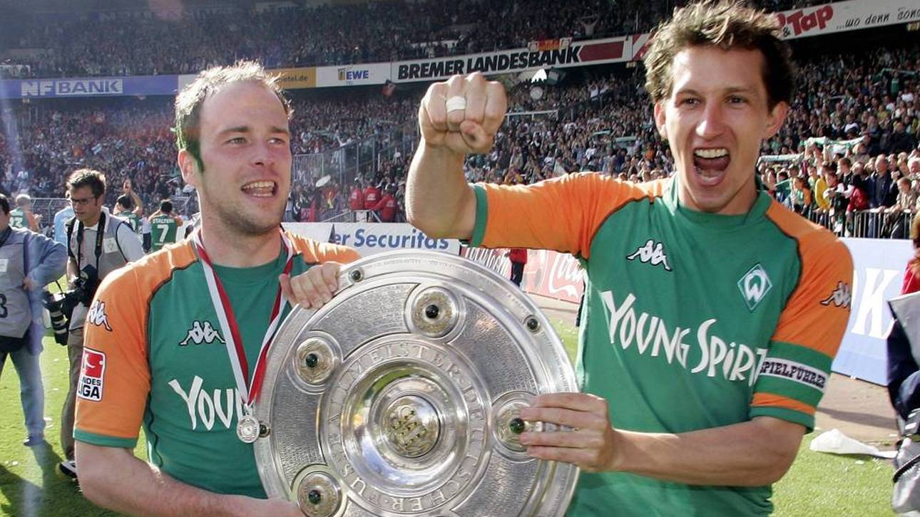 Frank Baumann (r.) wurde in der Saison 2003/04 Deutscher Meister