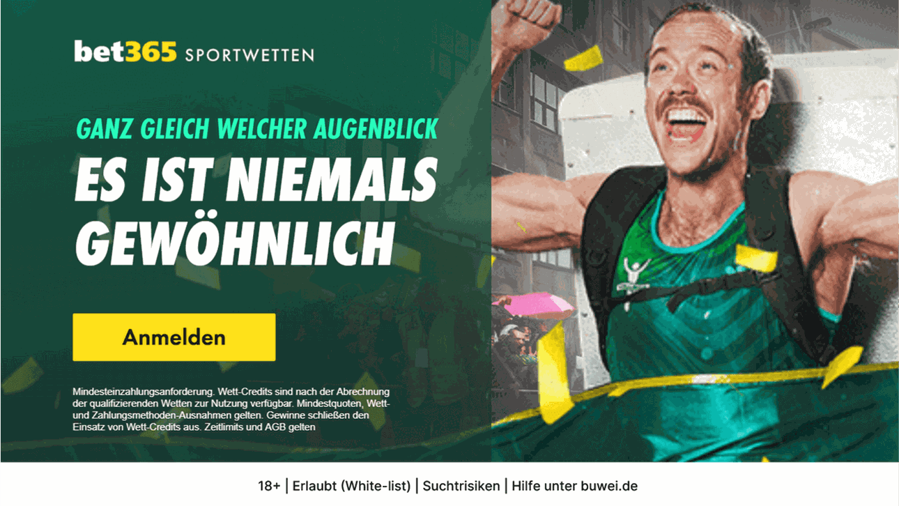Auf neue Wettkunden bei Bet365 warten Wettcredits. 18+ | Es gelten die AGB. 