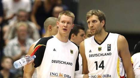 Dirk Nowitzki und Robin Benzing spielten gemeinsam für Deutschland