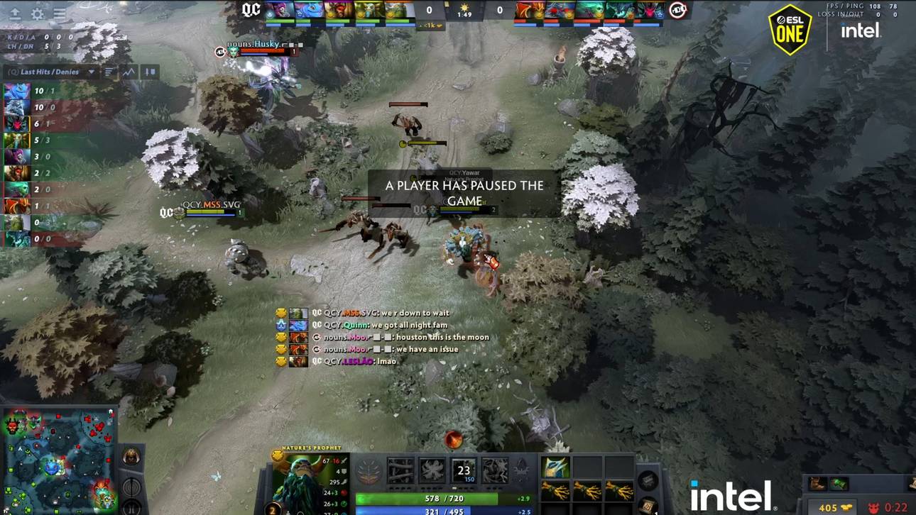 Dota-2-Team mitten im Spiel evakuiert