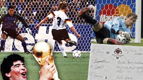 Ob im WM-Finale 1986 und 1990 oder im Viertelfinale 2006 und 2010: Der Klassiker Deutschland - Argentinien steht für beinharte Duelle, große Triumphe, kuriose Anekdoten und schmerzhafte Niederlagen. SPORT1 blickt zurück