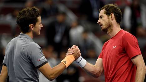 Andy Murray (r.) musste Dominic Thiem geschlagen geben