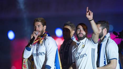 Real Madrid Celebrate Winning La Liga