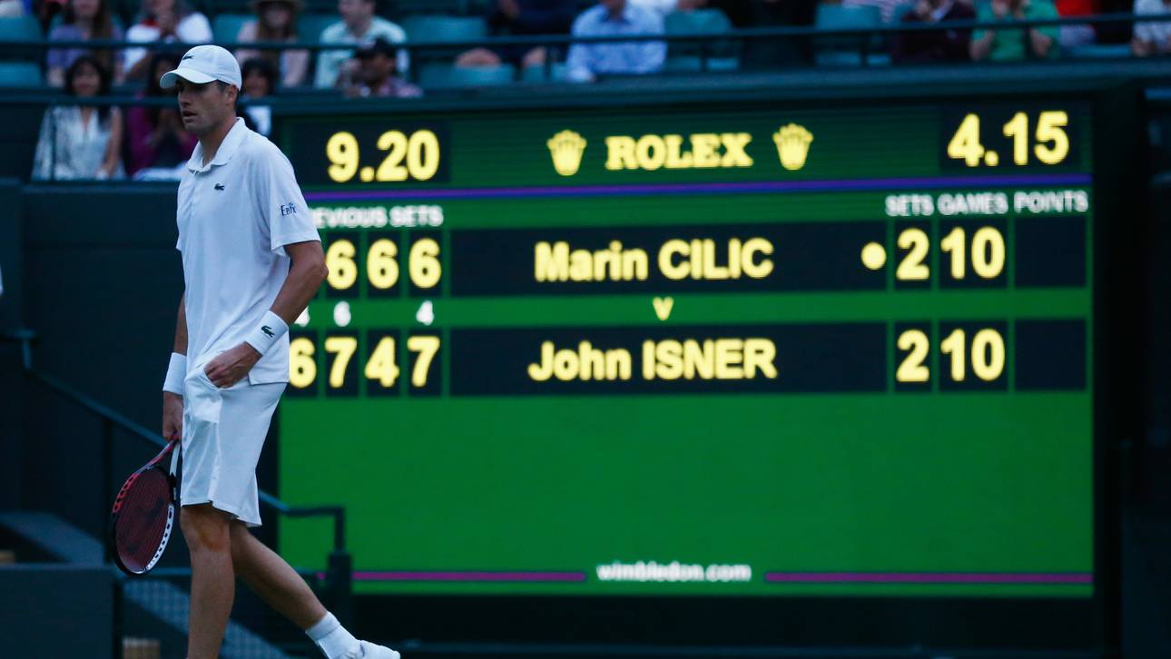Dunkelheit stoppt Isner und Cilic