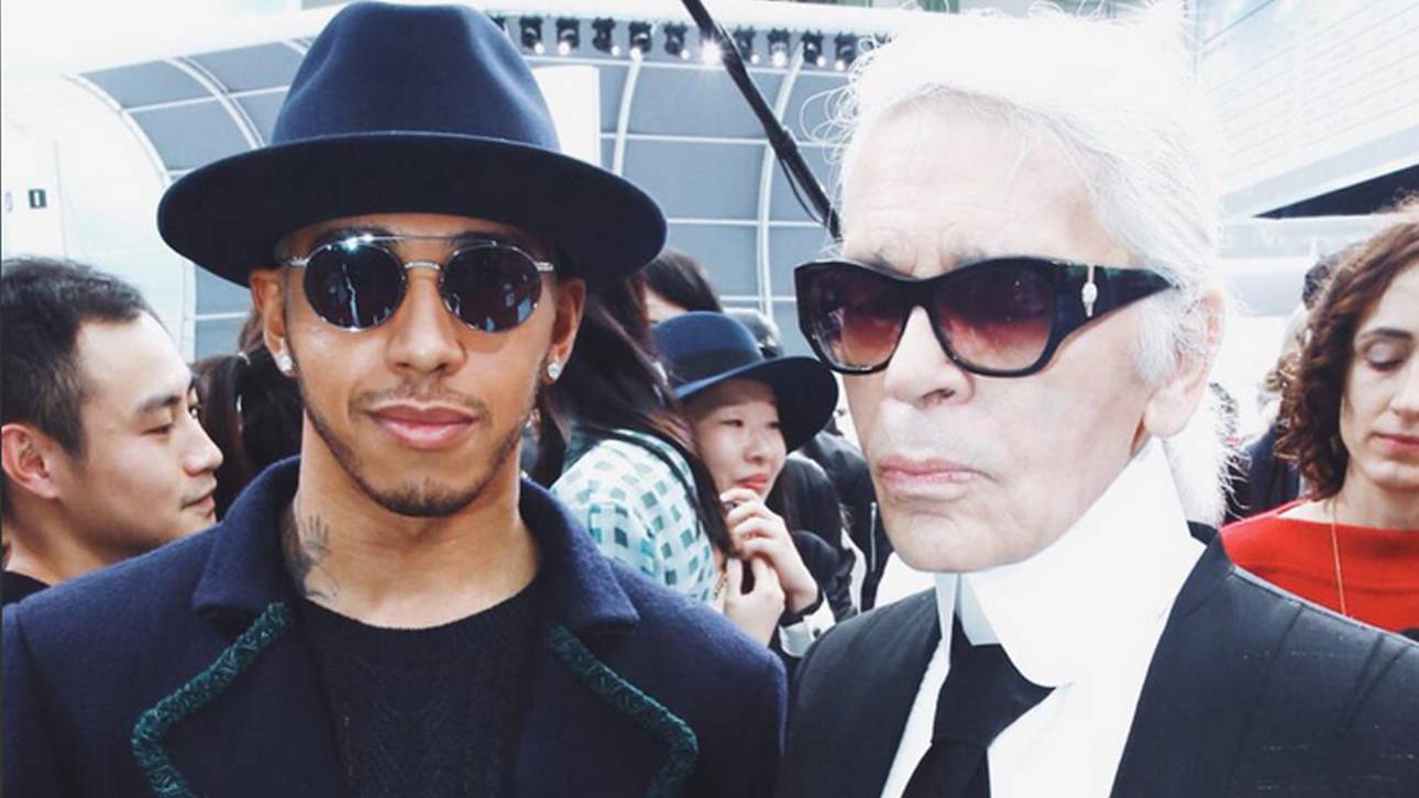 Hamilton trifft sein Idol Lagerfeld