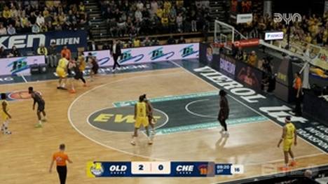 Spiel Highlights zu EWE Baskets Oldenburg - NINERS Chemnitz