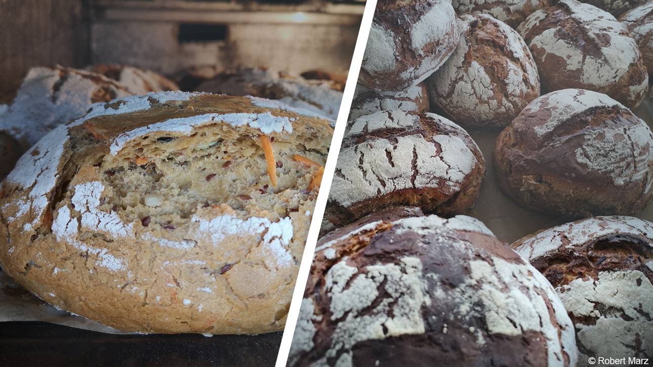 Selbst gemachtes Brot, frisch aus dem Ofen