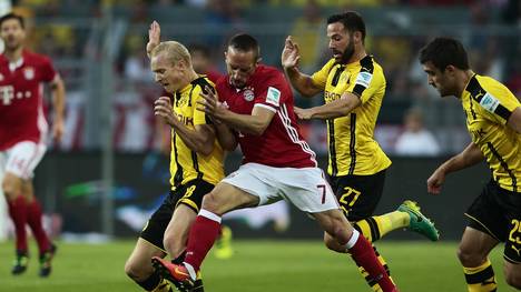 Bayern-Star Franck Ribery ging im Supercup gegen Dortmund ordentlich zur Sache