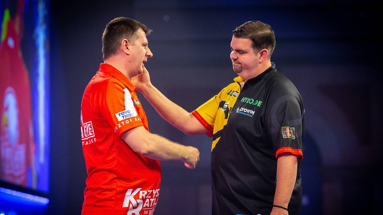 Dramatisches Aus von Gabriel Clemens bei der Darts-WM knackt Zwei-Millionengrenze auf SPORT1: Über 2,2 Millionen Zuschauer in der Spitze zittern beim historischen Achtelfinal-Duell des Deutschen im Free-TV mit