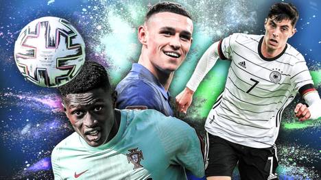 Kai Havertz, Phil Foden, Joao Felix - die EM 2021 ist gespickt mit Supertalenten aus großen Nationen wie Deutschland und England, aber auch kleinen Ländern wir Mazedonien und der Ukraine. 