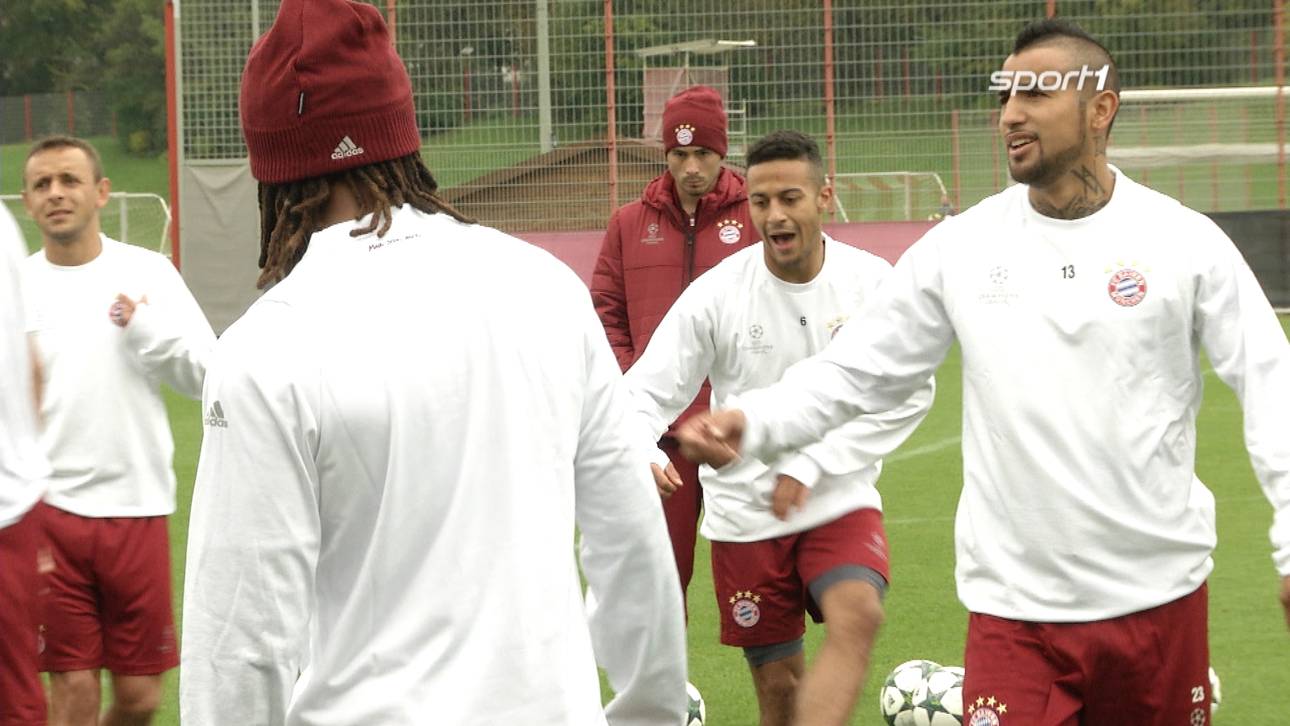 Überraschung! Vidal im Training