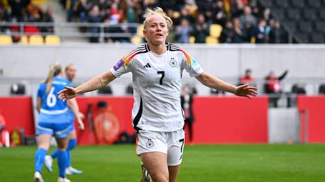 Lea Schüller traf gegen Island doppelt für die DFB-Frauen
