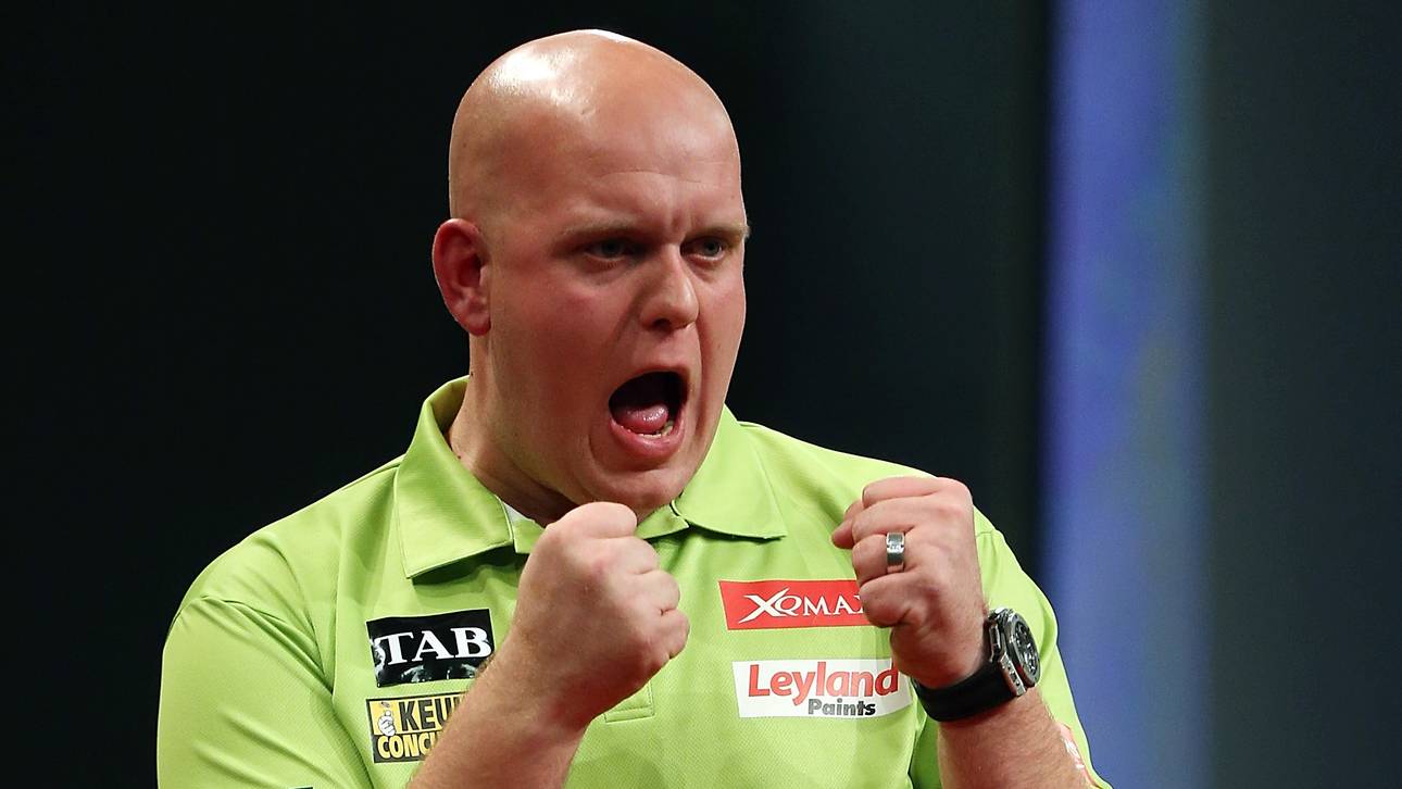 Van Gerwen dicht dran am 9-Darter